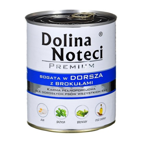 DOLINA NOTECI Premium bogata w dorsza z brokułami - mokra karma dla psa - 800 g DOLINA NOTECI Premium bogata w dorsza z brokułami - mokra karma dla psa - 800 g