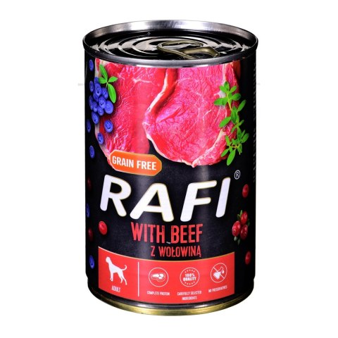 DOLINA NOTECI Rafi z wołowiną, żurawiną i borówką - mokra karma dla psa - 400g DOLINA NOTECI Rafi z wołowiną, żurawiną i borówką - mokra karma dla psa - 400g