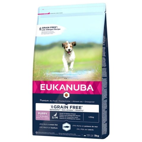 EUKANUBA Grain Free Puppy Small/Medium Breed Ocean Fish - sucha karma dla psa - 3 kg EUKANUBA Grain Free Puppy Small/Medium Breed Ocean Fish - sucha karma dla psa - 3 kg
