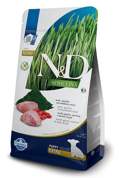 FARMINA N&D Spirulina Lamb Puppy Mini - sucha karma dla psa - 2 kg FARMINA N&D Spirulina Lamb Puppy Mini - sucha karma dla psa - 2 kg