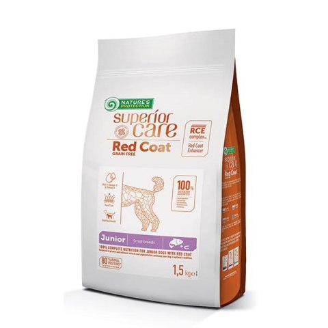 Nature's Protection Red Coat Grain Free Łosoś Junior Small Breeds 1.5 kg Nature's Protection Red Coat Grain Free Łosoś Junior Small Breeds 1.5 kg