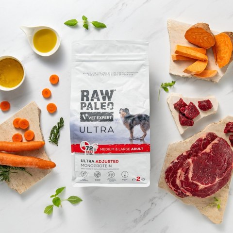 VetExpert Raw Paleo Ultra Wołowina Medium&Large Adult 2kg VetExpert Raw Paleo Ultra Wołowina Medium&Large Adult 2kg