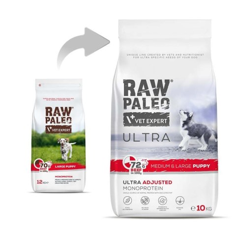 VetExpert Raw Paleo Ultra Wołowina Medium&Large Puppy 10kg VetExpert Raw Paleo Ultra Wołowina Medium&Large Puppy 10kg
