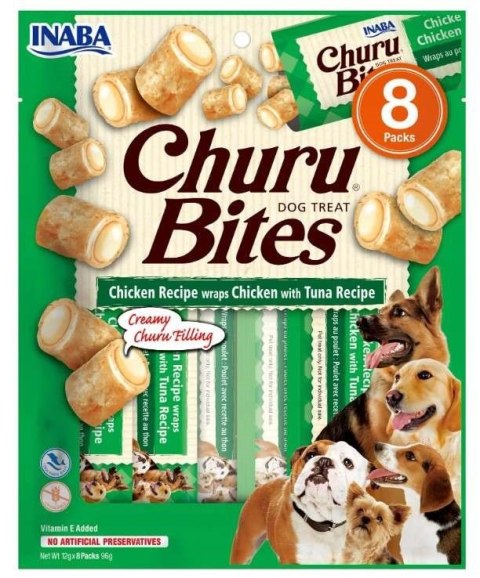 INABA Churu Bites Kurczak z tuńczykiem - przysmak dla psa - 8x12g INABA Churu Bites Kurczak z tuńczykiem - przysmak dla psa - 8x12g