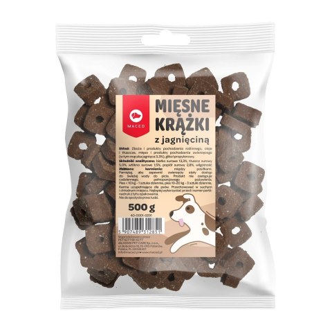 MACED Ciastka dla psa - mięsne krążki z jagnięciną 500 g MACED Ciastka dla psa - mięsne krążki z jagnięciną 500 g