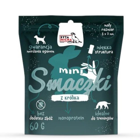 SYTA MICHA - Smaczki treningowe MINI KRÓLIK - przysmak dla psa - 60g SYTA MICHA - Smaczki treningowe MINI KRÓLIK - przysmak dla psa - 60g