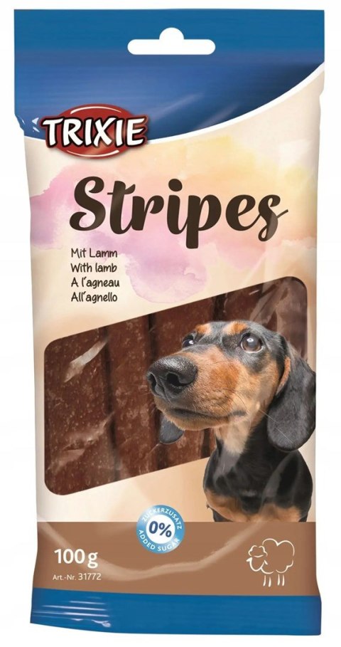 TRIXIE Stripes Paski z jagnięciny - przysmak dla psa - 100 g TRIXIE Stripes Paski z jagnięciny - przysmak dla psa - 100 g