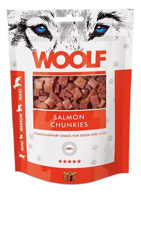 WOOLF Przysmak Salmon Chunkies dla psa 100g WOOLF Przysmak Salmon Chunkies dla psa 100g