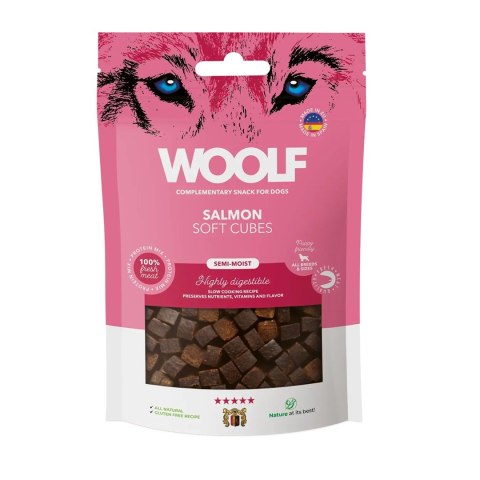 WOOLF SOFT CUBES SALMON przysmak dla psa 100g WOOLF SOFT CUBES SALMON przysmak dla psa 100g