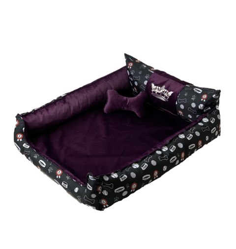 GO GIFT Korona Legowisko dla psa i kota XL - fioletowy - 100x90x18 cm GO GIFT Korona Legowisko dla psa i kota XL - fioletowy - 100x90x18 cm