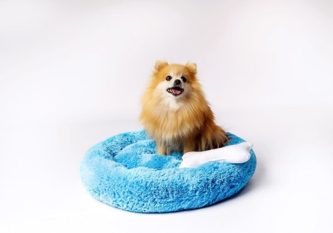 GO GIFT Shaggy niebieski M - legowisko dla zwierząt - 57 x 57 x 10 cm GO GIFT Shaggy niebieski M - legowisko dla zwierząt - 57 x 57 x 10 cm