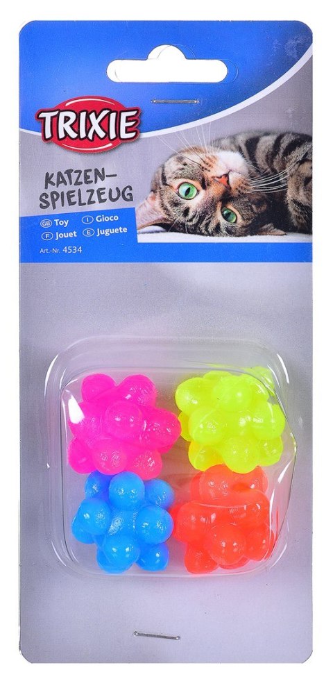 TRIXIE Piłki z wypustkami o3,5cm 4szt. 4534 TRIXIE Piłki z wypustkami o3,5cm 4szt. 4534