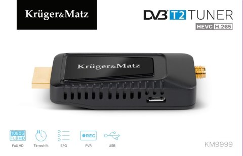 KRUGER & MATZ DEKODER DVB-T2H.265 HEVC MINI KM9999 KRUGER & MATZ DEKODER DVB-T2H.265 HEVC MINI KM9999