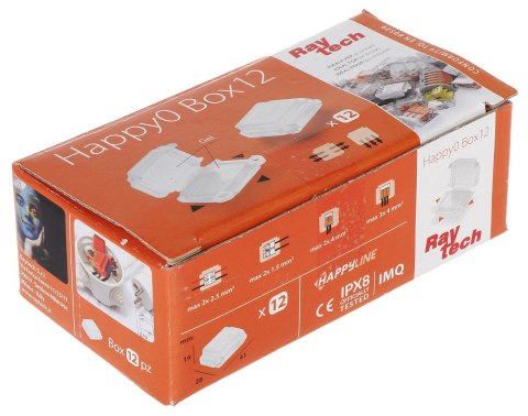 PUSZKA POŁĄCZENIOWA GELBOX HAPPY-0-BOX12 IP68 RayTech PUSZKA POŁĄCZENIOWA GELBOX HAPPY-0-BOX12 IP68 RayTech