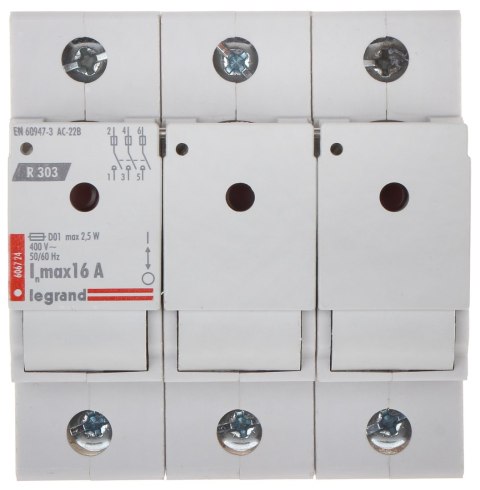 ROZŁĄCZNIK BEZPIECZNIKOWY LE-606724 TRÓJFAZOWY 16 A D01 LEGRAND ROZŁĄCZNIK BEZPIECZNIKOWY LE-606724 TRÓJFAZOWY 16 A D01 LEGRAND