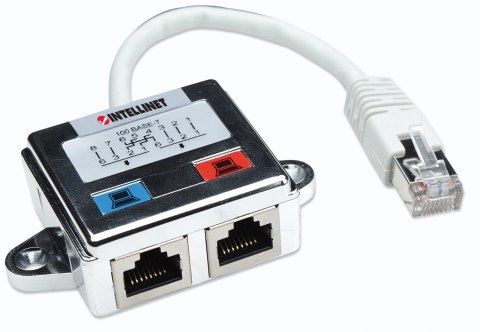 INTELLINET ADAPTER ROZGAŁĘZIACZ LAN RJ45 / 2X RJ45 INTELLINET ADAPTER ROZGAŁĘZIACZ LAN RJ45 / 2X RJ45
