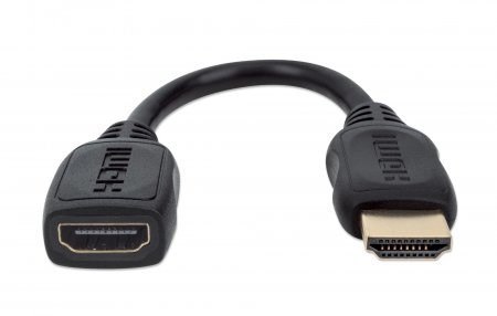 MANHATTAN PRZEDŁUŻACZ KABEL HDMI-HDMI 2.0 M/F 20CM MANHATTAN PRZEDŁUŻACZ KABEL HDMI-HDMI 2.0 M/F 20CM