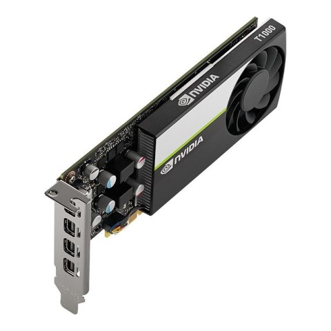 Karta graficzna PNY NVIDIA T1000 8GB, GDDR6, 4x mini DisplayPort, PCI Express 3.0, LP - ATX bracket, Small Box Karta graficzna PNY NVIDIA T1000 8GB, GDDR6, 4x mini DisplayPort, PCI Express 3.0, LP - ATX bracket, Small Box