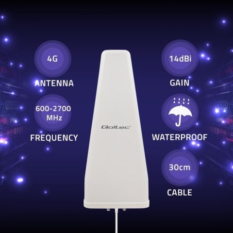QOLTEC ANTENA 4G LTE DUAL | 14DBI | DOOKÓLNA | ZEWNĘTRZNA QOLTEC ANTENA 4G LTE DUAL | 14DBI | DOOKÓLNA | ZEWNĘTRZNA
