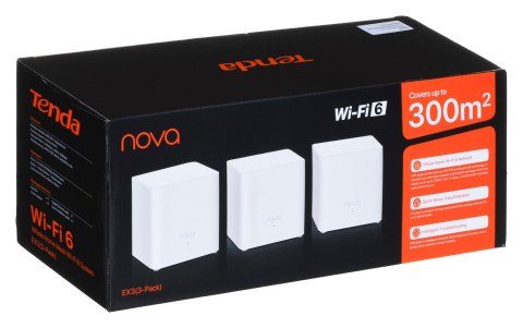 Tenda EX3 3-Pack AX1500 System Mesh Wi-Fi 6 (trzypak) Tenda EX3 3-Pack AX1500 System Mesh Wi-Fi 6 (trzypak)