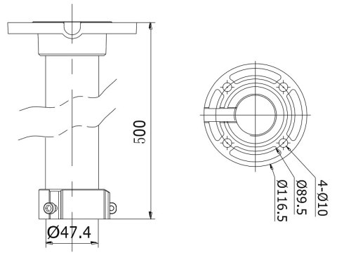 UCHWYT SUFITOWY KAMERY DS-1662ZJ Hikvision UCHWYT SUFITOWY KAMERY DS-1662ZJ Hikvision