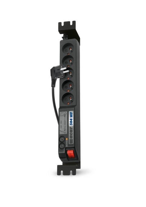 Listwa przeciwprzepięciowa Acar 504WF EMI/RFI (3m ; czarny z blachą)