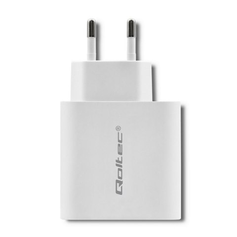 QOLTEC ŁADOWARKA SIECIOWA 45W | 5-20V | 2.4-3A | USB TYP C PD | USB | BIAŁA QOLTEC ŁADOWARKA SIECIOWA 45W | 5-20V | 2.4-3A | USB TYP C PD | USB | BIAŁA