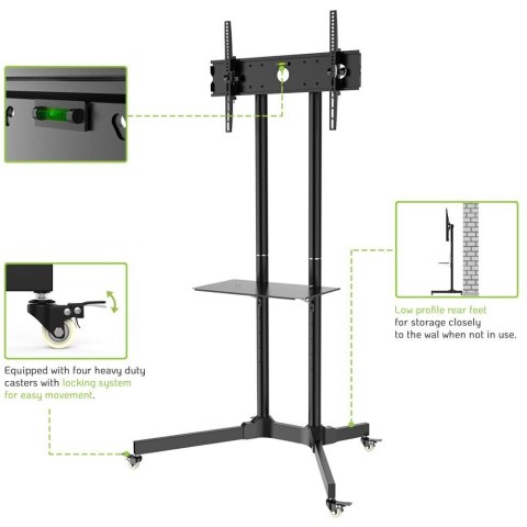 TECHLY STOJAK MOBILNY TV LED/LCD 30-65 CALI 60KG 1 TECHLY STOJAK MOBILNY TV LED/LCD 30-65 CALI 60KG 1