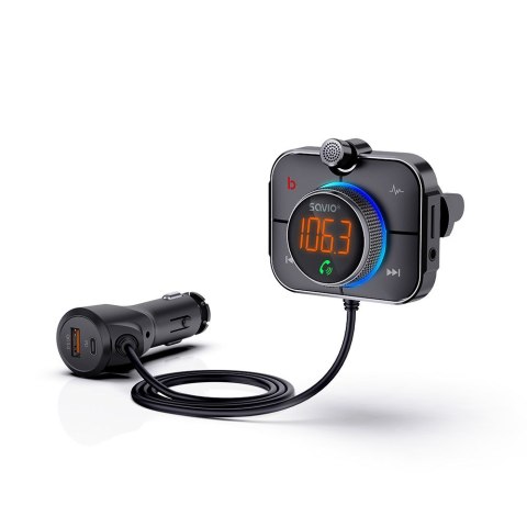 SAVIO TR-14 TRANSMITER SAMOCHODOWY FM Z BLUETOOTH I ŁADOWARKĄ,QUICK CHARGE 3.0 I POWER DELIVERY, RED. SZUMÓW SAVIO TR-14 TRANSMITER SAMOCHODOWY FM Z BLUETOOTH I ŁADOWARKĄ,QUICK CHARGE 3.0 I POWER DELIVERY, RED. SZUMÓW