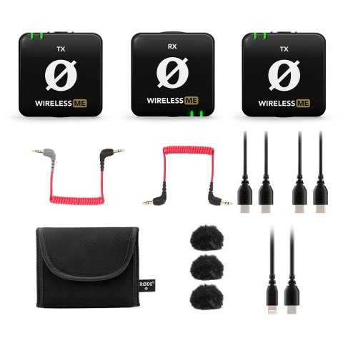 RODE Wireless ME Dual - Kompaktowy bezprzewodowy system mikrofonowy z dwoma nadajnikami do nagrywania dwukanałowego (czarny) RODE Wireless ME Dual - Kompaktowy bezprzewodowy system mikrofonowy z dwoma nadajnikami do nagrywania dwukanałowego (czarny)