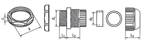 DŁAWNICA IZOLACYJNA ML-145 IP68 M20 x 1.5 DŁAWNICA IZOLACYJNA ML-145 IP68 M20 x 1.5