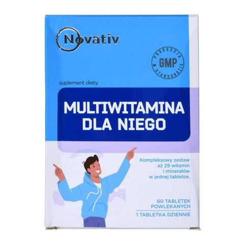 Novativ Multiwitamina dla Niego 60 tabletek powlekanych Novativ Multiwitamina dla Niego 60 tabletek powlekanych