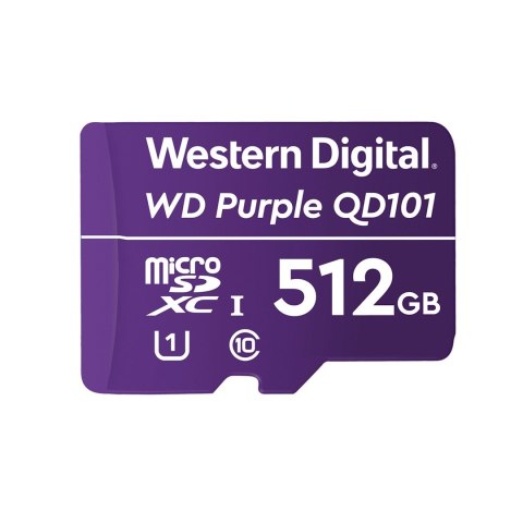 Karta pamięci WD Purple microSDXC WDD512G1P0C (512 GB; Class 10, Class U1) Karta pamięci WD Purple microSDXC WDD512G1P0C (512 GB; Class 10, Class U1)