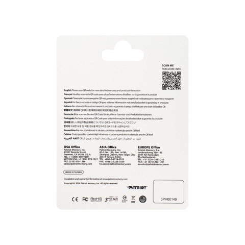 Patriot EP Pro A2 Micro SDXC 128GB 90/80 MB/s V30 U3 Class10 Patriot EP Pro A2 Micro SDXC 128GB 90/80 MB/s V30 U3 Class10