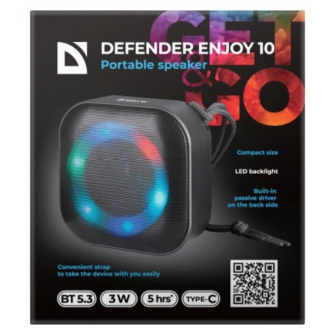 DEFENDER GŁOŚNIK ENJOY 10 BLUETOOTH CZARNY DEFENDER GŁOŚNIK ENJOY 10 BLUETOOTH CZARNY