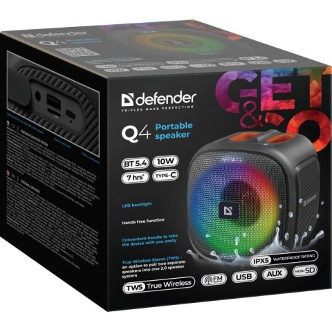 DEFENDER GŁOŚNIK Q4 BLUETOOTH 10W DEFENDER GŁOŚNIK Q4 BLUETOOTH 10W