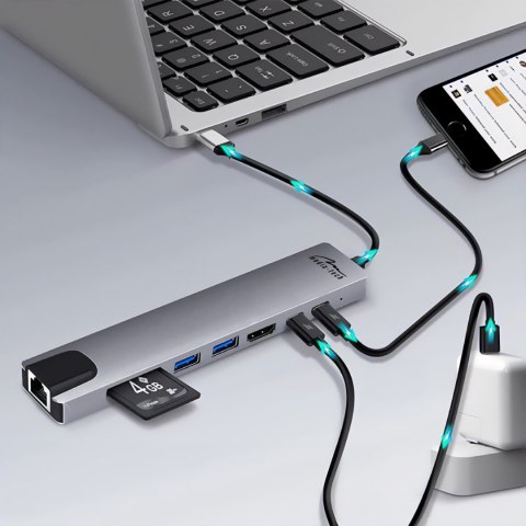 MEDIA-TECH HUB USB 8 IN 1 GIGA LAN HUB MT5046 MEDIA-TECH HUB USB 8 IN 1 GIGA LAN HUB MT5046