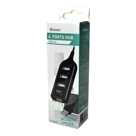 VAKOSS HUB USB 2.0 4 PORTY TC-234UX VAKOSS HUB USB 2.0 4 PORTY TC-234UX