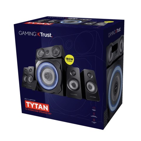 Zestaw głośników komputerowych TRUST GXT 658 Tytan Black Zestaw głośników komputerowych TRUST GXT 658 Tytan Black