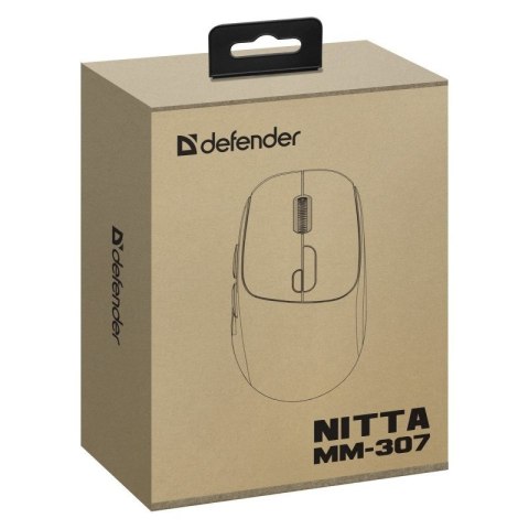 DEFENDER MYSZ NITTA MM-307 RF+BT OPTIC 1600dpi 6P BIAŁA DEFENDER MYSZ NITTA MM-307 RF+BT OPTIC 1600dpi 6P BIAŁA