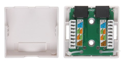 GNIAZDO KOŃCOWE RJ45-2G2 PODWÓJNE