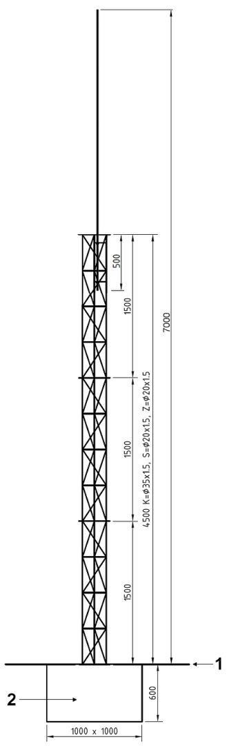 MASZT KRATOWO - RUROWY MKR-7.0/CT