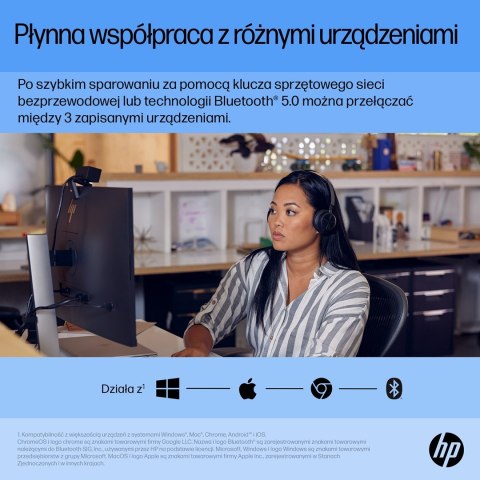 Mysz HP 710 Rechargeable Silent Mouse Black bezprzewodowa z akumulatorem czarna 6E6F2AA Mysz HP 710 Rechargeable Silent Mouse Black bezprzewodowa z akumulatorem czarna 6E6F2AA
