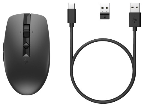 Mysz HP 710 Rechargeable Silent Mouse Black bezprzewodowa z akumulatorem czarna 6E6F2AA Mysz HP 710 Rechargeable Silent Mouse Black bezprzewodowa z akumulatorem czarna 6E6F2AA