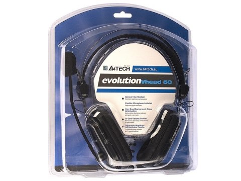 Słuchawki z mikrofonem A4 TECH Evo Vhead 50 A4TSLU09264 (kolor czarny) Słuchawki z mikrofonem A4 TECH Evo Vhead 50 A4TSLU09264 (kolor czarny)