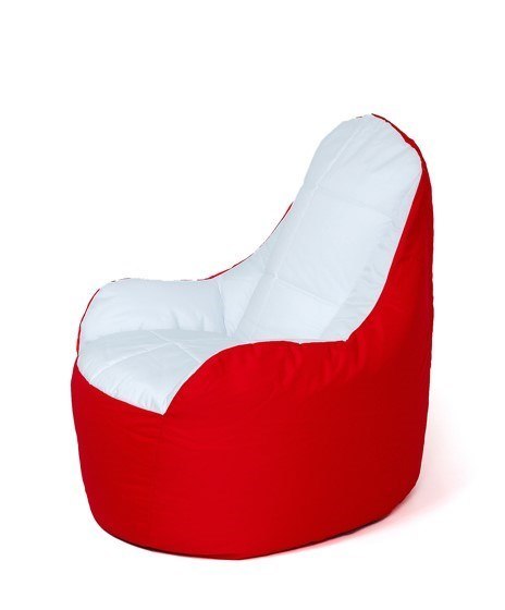 Pufa worek sako BOSS czerwony-biały XXL 140x90 Pufa worek sako BOSS czerwony-biały XXL 140x90