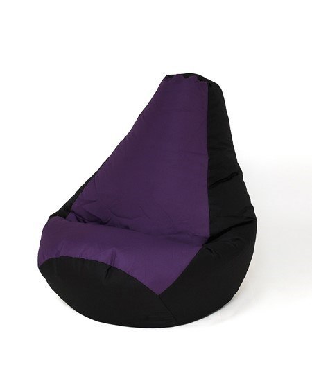 Pufa worek sako GRUSZA czarny-fiolet XXL 140x100 Pufa worek sako GRUSZA czarny-fiolet XXL 140x100