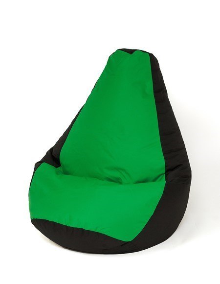 Pufa worek sako GRUSZA czarny-zielony XL 130x90 Pufa worek sako GRUSZA czarny-zielony XL 130x90