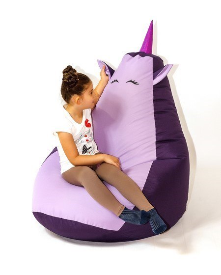 Pufa worek sako JEDNOROŻEC fiolet- jasny fiolet XXL 140x100 Pufa worek sako JEDNOROŻEC fiolet- jasny fiolet XXL 140x100