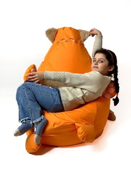 Pufa worek sako KOTEK pomarańczowy XL 130x90 Pufa worek sako KOTEK pomarańczowy XL 130x90